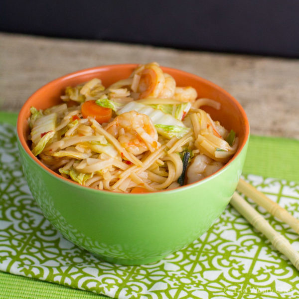 Healthy Asian Noodle Recipes
 Spicy Rice Noodle Recipe with Shrimp and Cabbage