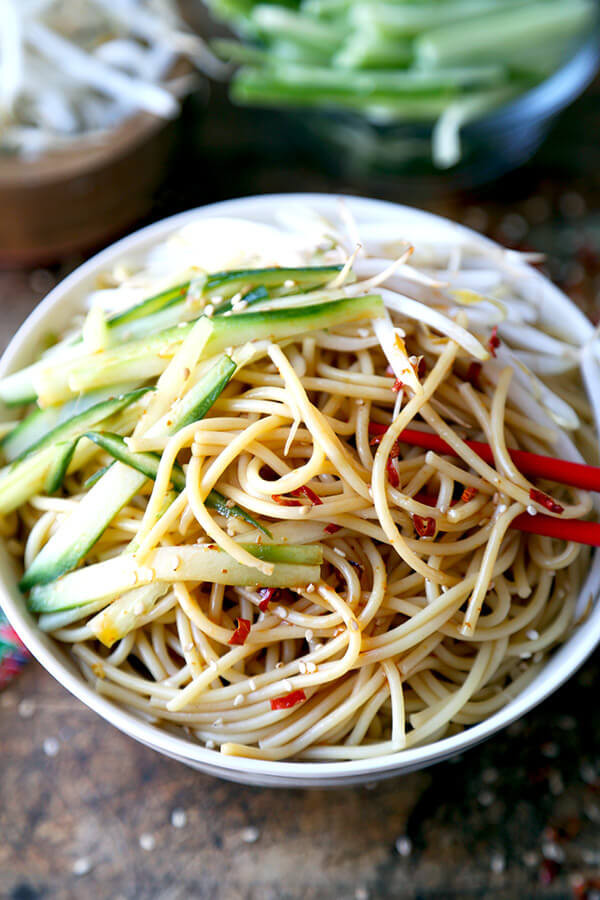 Healthy Asian Noodles
 Cold Asian Noodle Salad Pickled Plum Food And Drinks