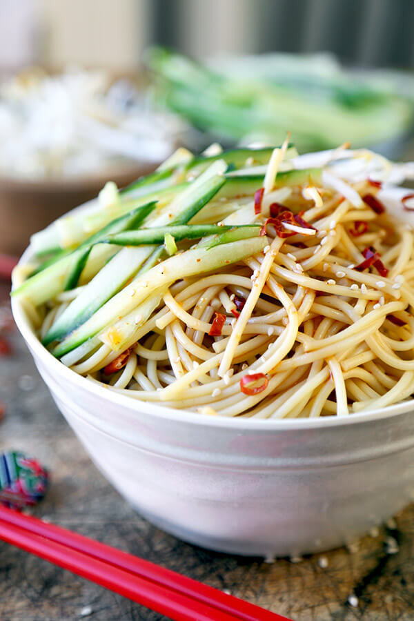 Healthy Asian Noodles
 Cold Asian Noodle Salad Pickled Plum Food And Drinks