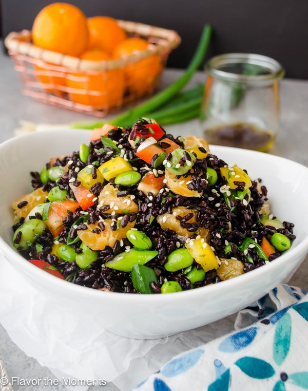 Healthy Asian Side Dishes
 Asian Black Rice Salad with Ginger Orange Dressing