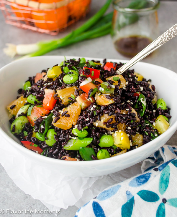 Healthy Asian Side Dishes
 Asian Black Rice Salad with Ginger Orange Dressing