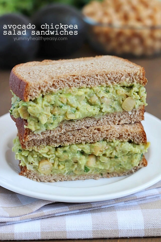 Healthy Avocado Sandwich Recipes
 Avocado Chickpea Salad Sandwich Yummy Healthy Easy