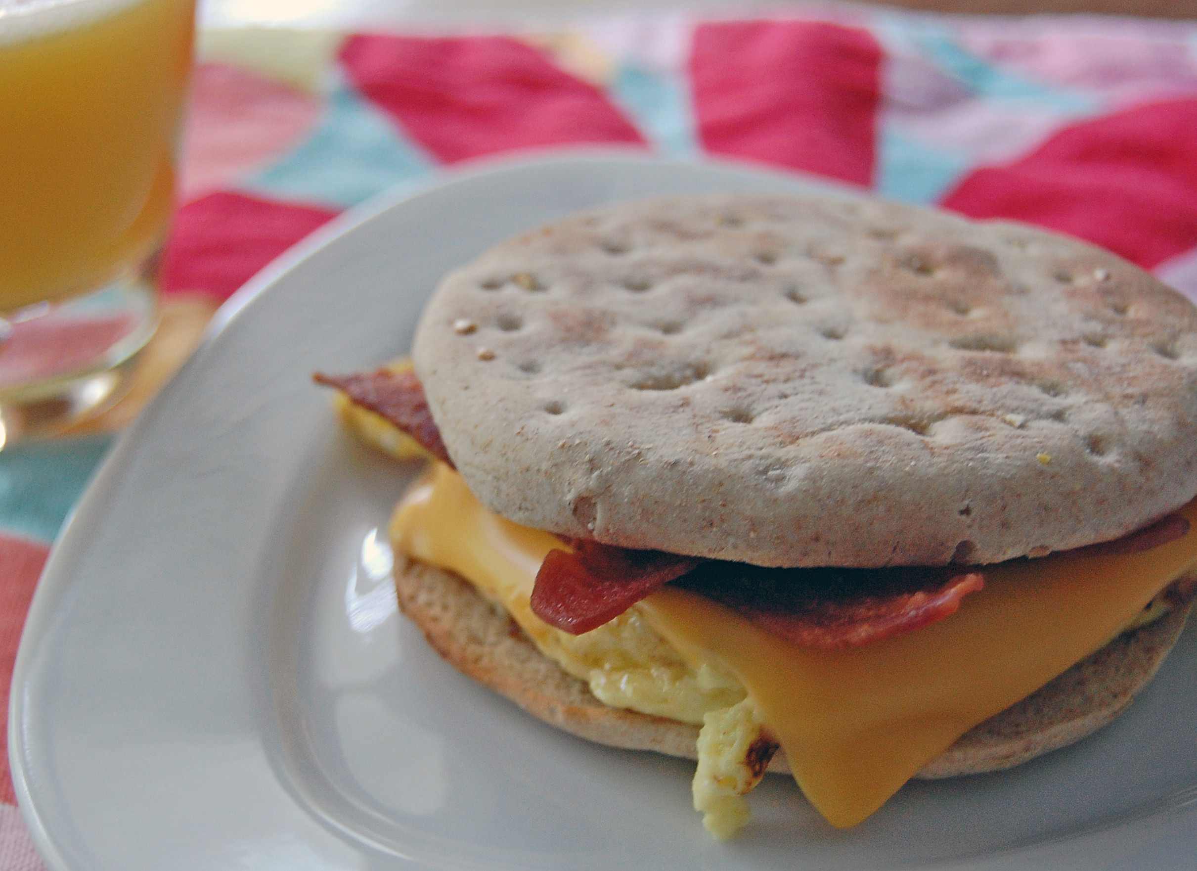 Healthy Bacon Breakfast
 Healthy Egg Cheese & Turkey Bacon Breakfast Sandwich