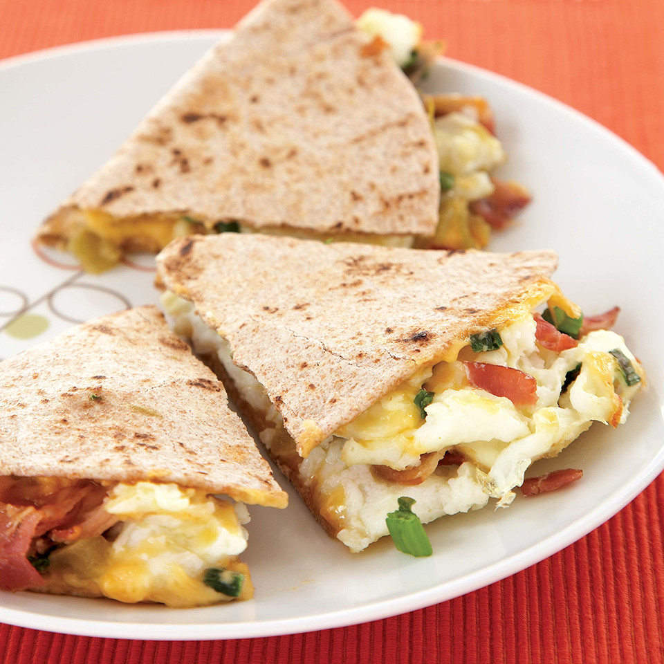 Healthy Bacon Breakfast
 Bacon and Egg Breakfast Quesadilla Hello HealthyHello