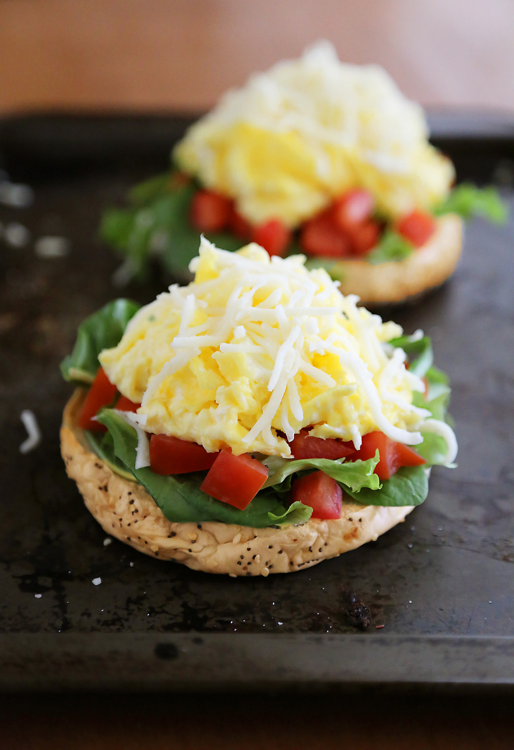 Healthy Bagel Breakfast
 Open Faced Bagel Breakfast Sandwich