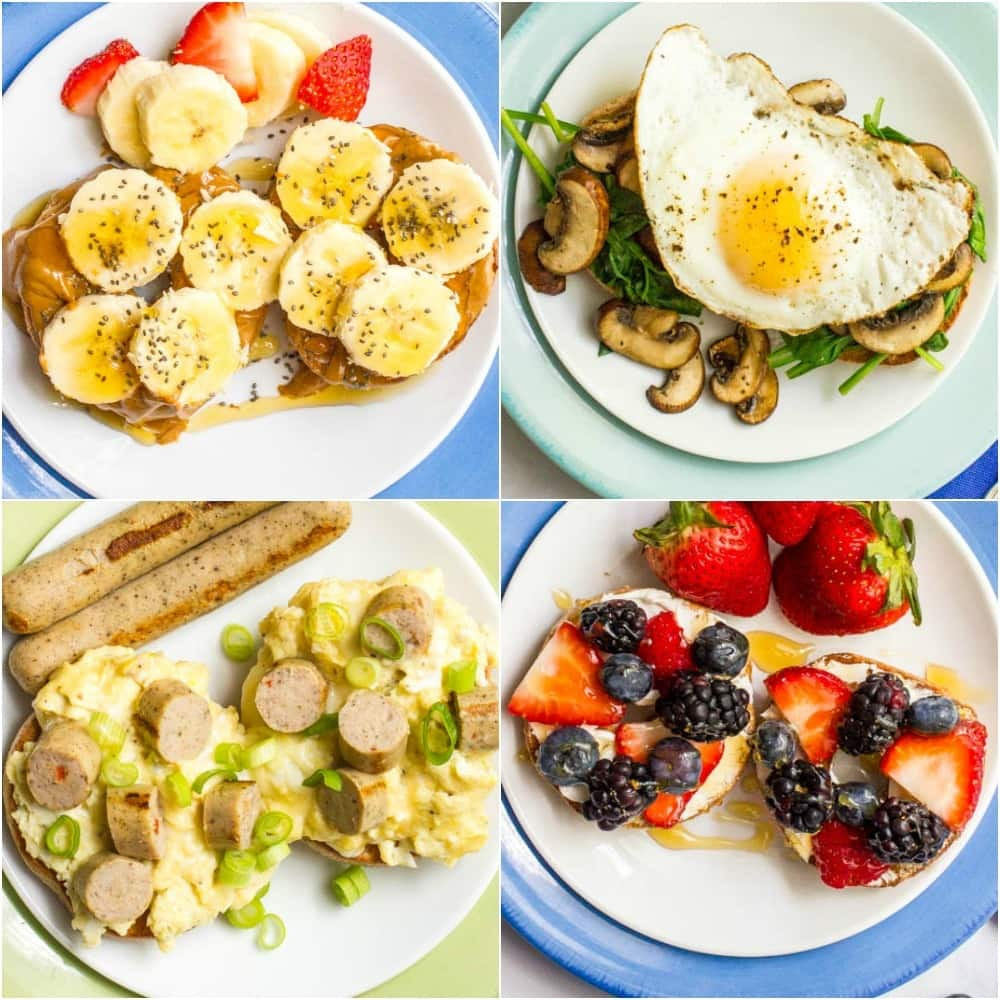 Healthy Bagel Breakfast
 Healthy bagel toppings 4 ways Family Food on the Table