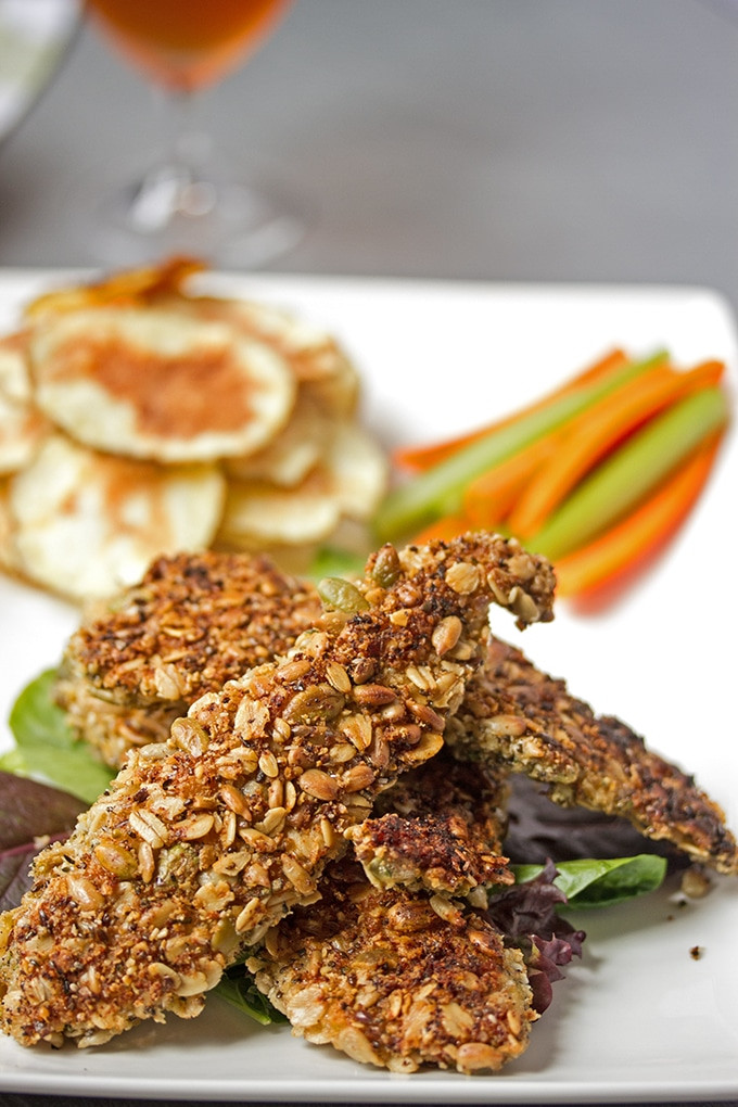 Healthy Baked Breaded Chicken
 Oven Baked Chicken Tenders with a Healthy Seed Crust