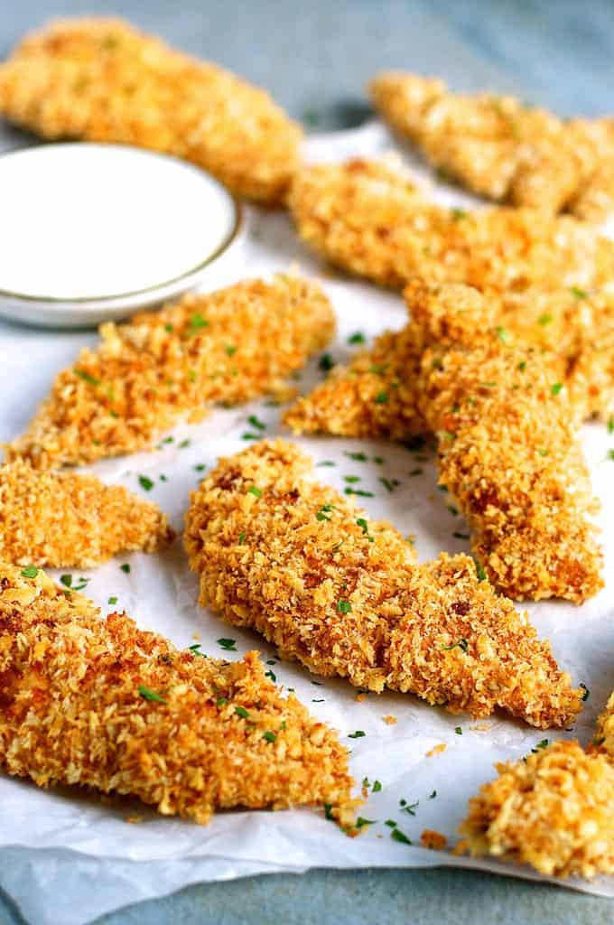 Healthy Baked Breaded Chicken
 Truly Golden Crunchy Baked Chicken Tenders Minimum Mess