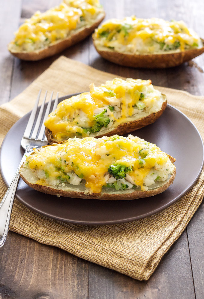 Healthy Baked Chicken And Broccoli
 Broccoli Cheddar Chicken Twice Baked Potatoes Recipe