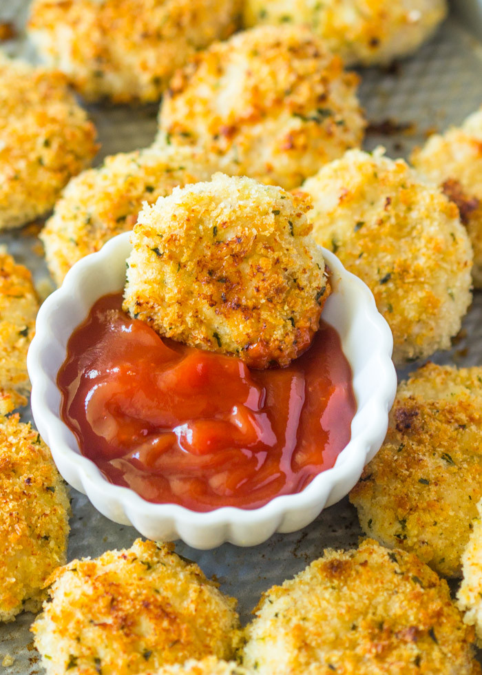 Healthy Baked Chicken Nuggets
 Healthy Baked Parmesan Chicken Nug s