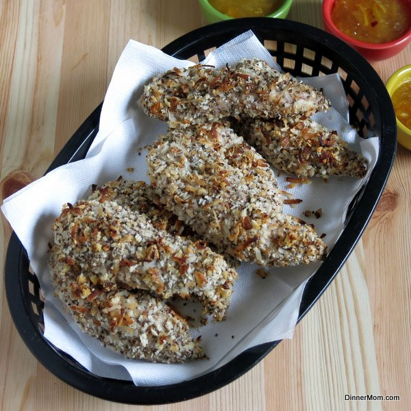 Healthy Baked Chicken Tenders No Breading
 Nutty Baked Chicken Tenders and Orange Dipping Sauce The