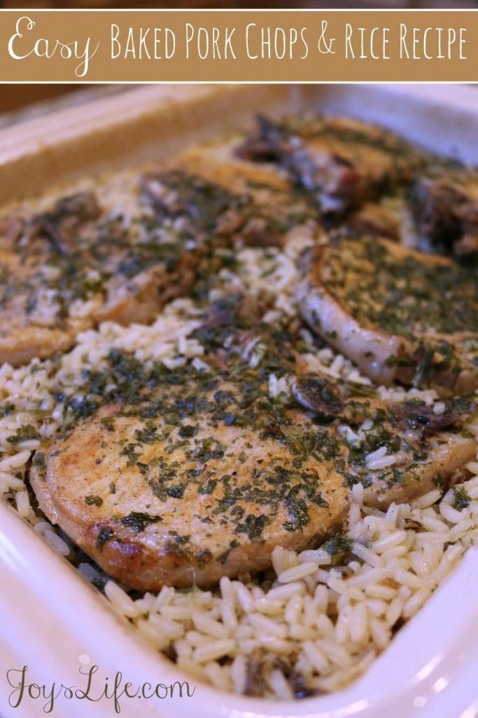 Healthy Baked Pork Chops
 Easy Baked Pork Chops and Rice Recipe