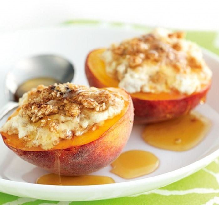 Healthy Baked Snacks Recipes
 Baked Peaches with Ricotta