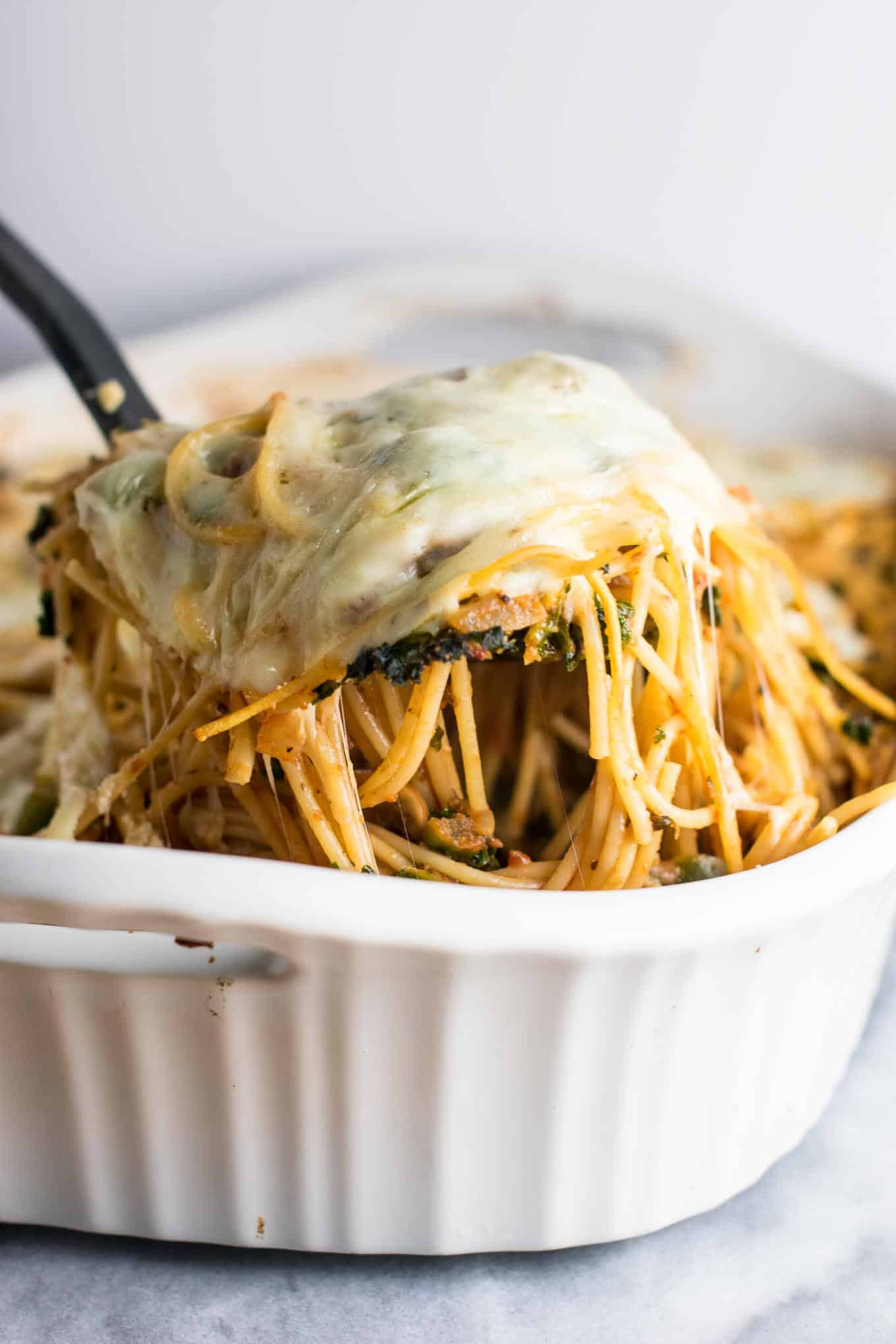 Healthy Baked Spaghetti
 Healthy Baked Spaghetti Recipe with mushrooms bell
