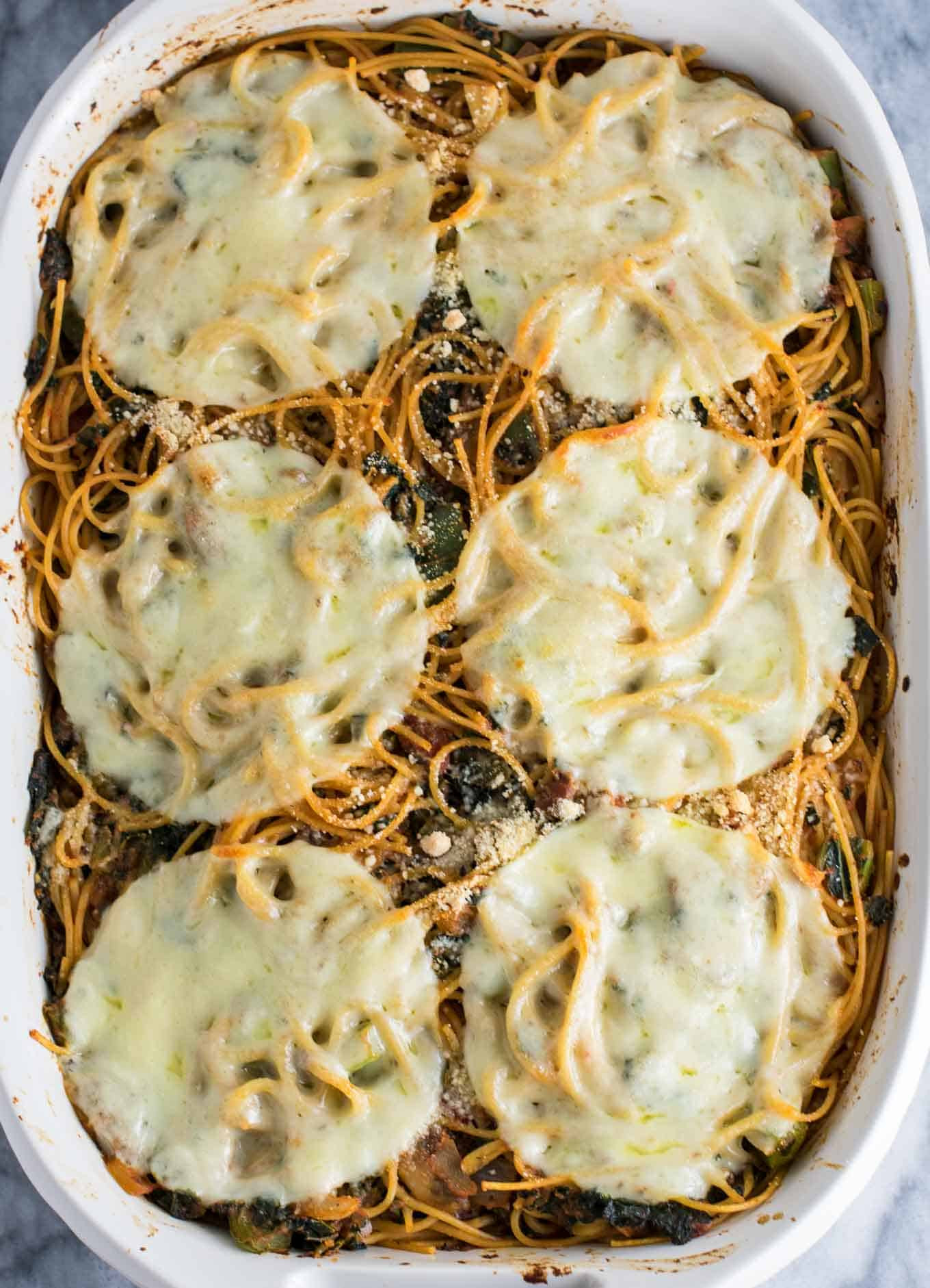 Healthy Baked Spaghetti
 Healthy Baked Spaghetti Recipe with mushrooms bell