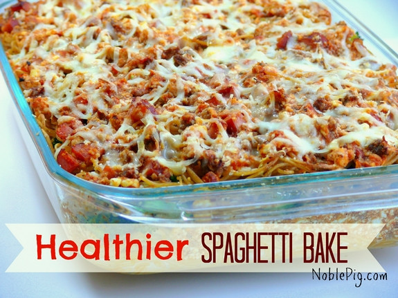 Healthy Baked Spaghetti
 Healthier Spaghetti Bake VIDEO