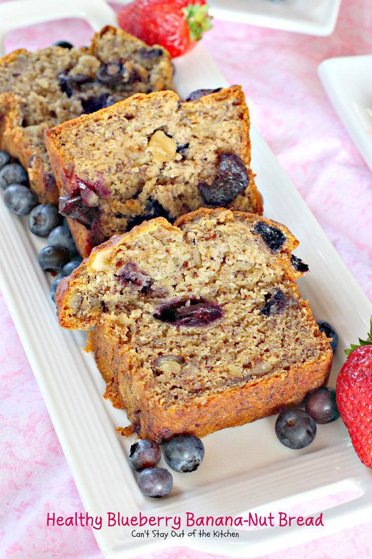 Healthy Banana Blueberry Bread
 Healthy Blueberry Banana Nut Bread Can t Stay Out of the