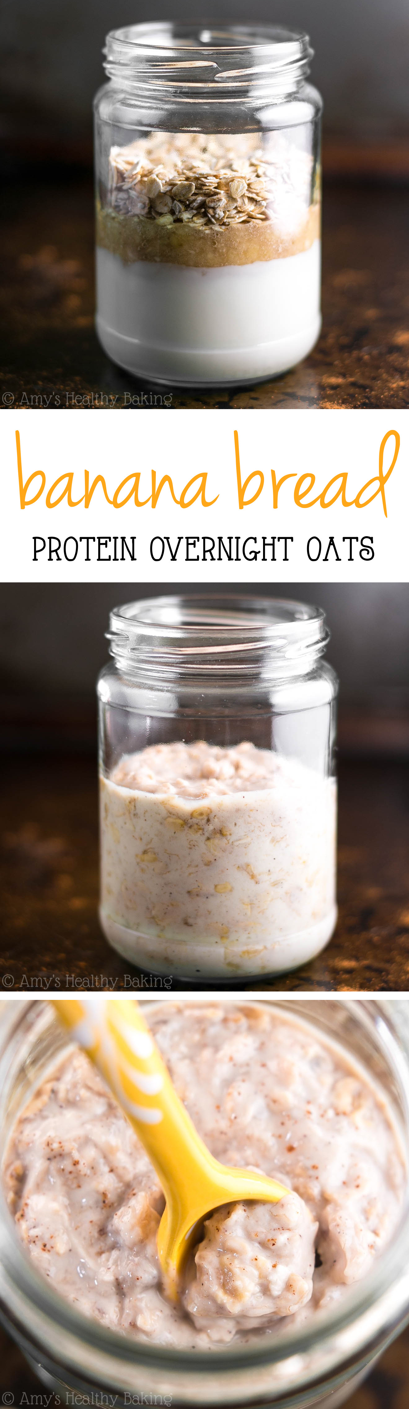 Healthy Banana Bread With Oats
 Banana Bread Protein Overnight Oats