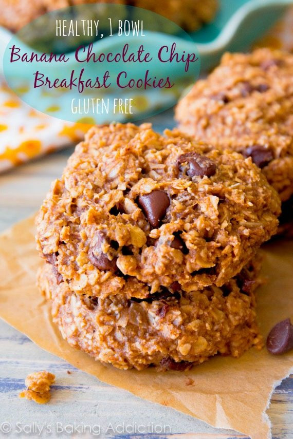 Healthy Banana Breakfast Cookies
 Banana Chocolate Chip Breakfast Cookies Sallys Baking