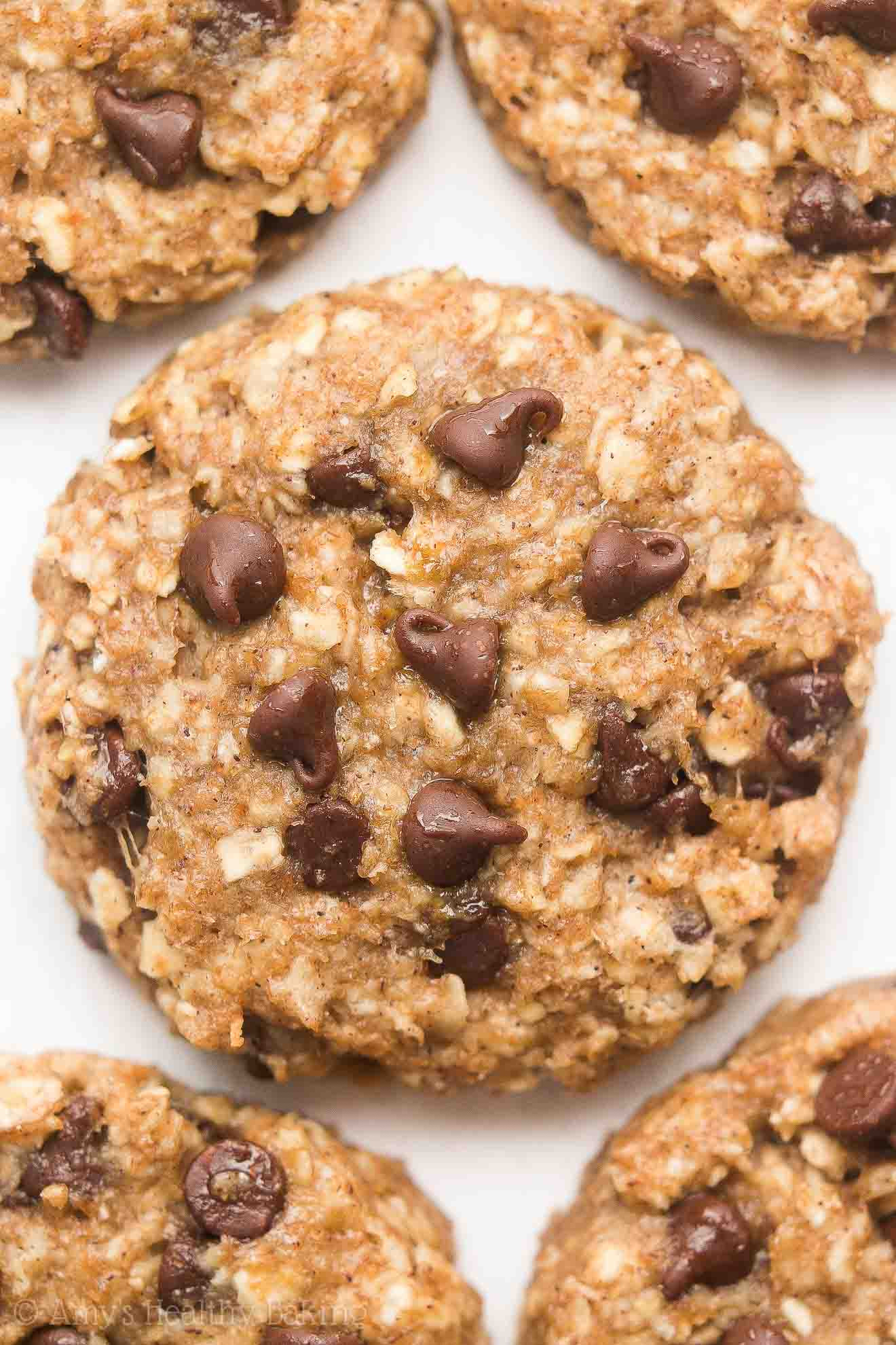 Healthy Banana Breakfast Cookies
 Healthy Chocolate Chip Banana Oatmeal Breakfast Cookies