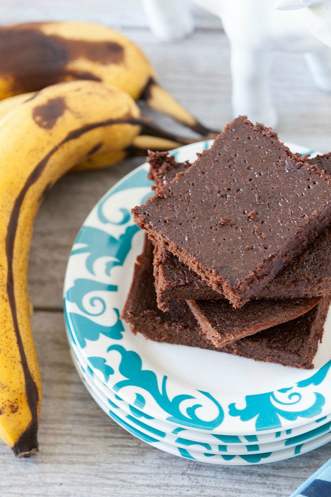 Healthy Banana Brownies
 Dark Chocolate Banana Brownies