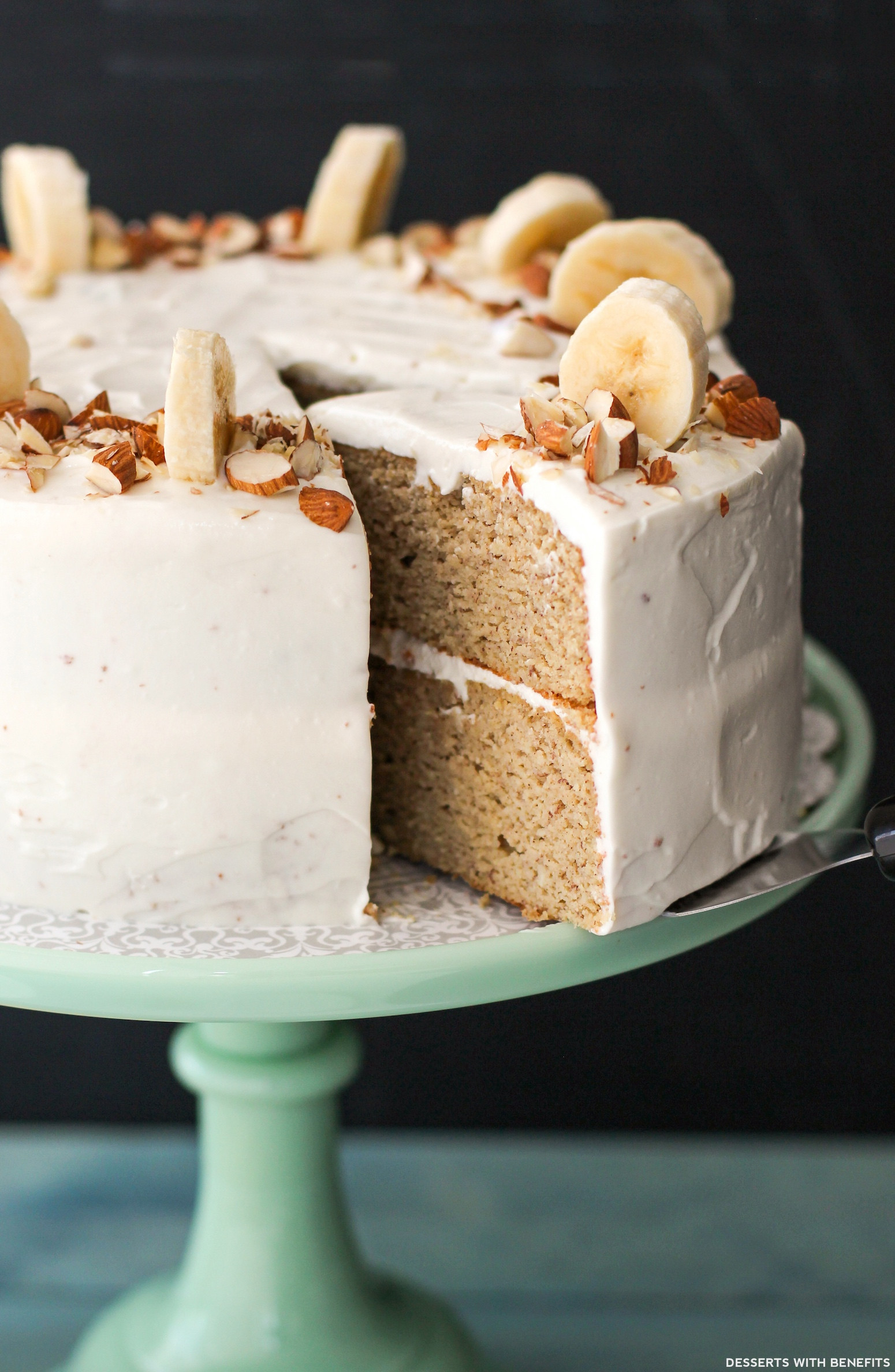 Healthy Banana Cake Recipe
 Gluten Free Healthy Banana Cake with Cream Cheese Frosting