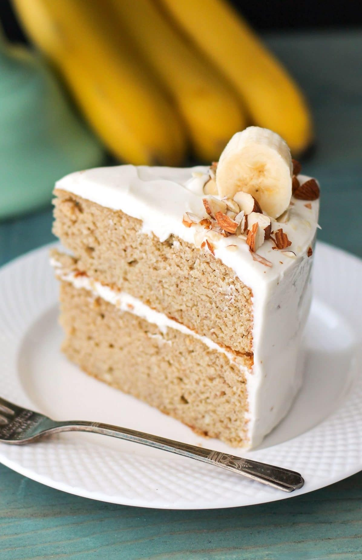 Healthy Banana Cake
 Gluten Free Healthy Banana Cake with Cream Cheese Frosting