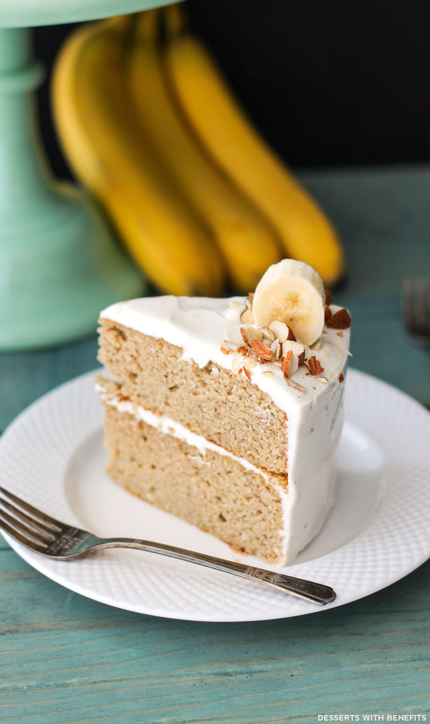 Healthy Banana Cake
 Gluten Free Healthy Banana Cake with Cream Cheese Frosting