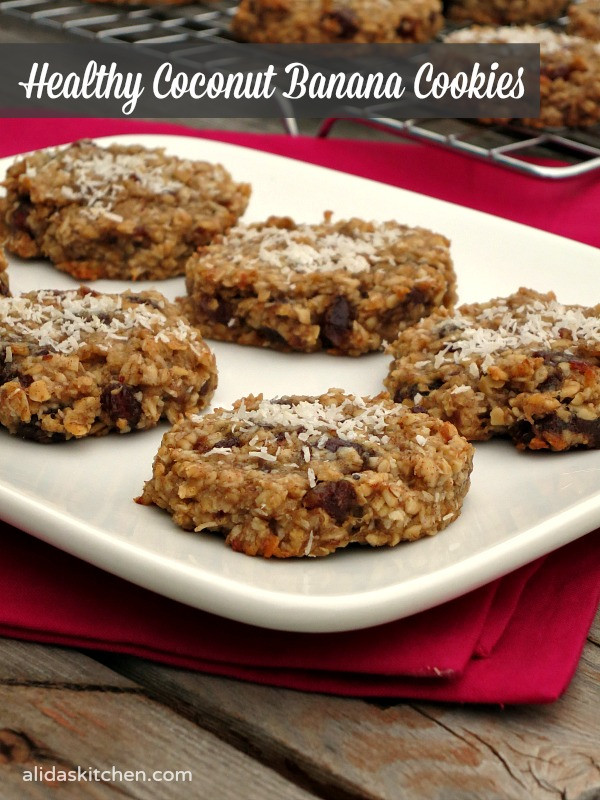 Healthy Banana Cookie Recipes
 Healthy Coconut Banana Cookies SundaySupper ChooseDreams