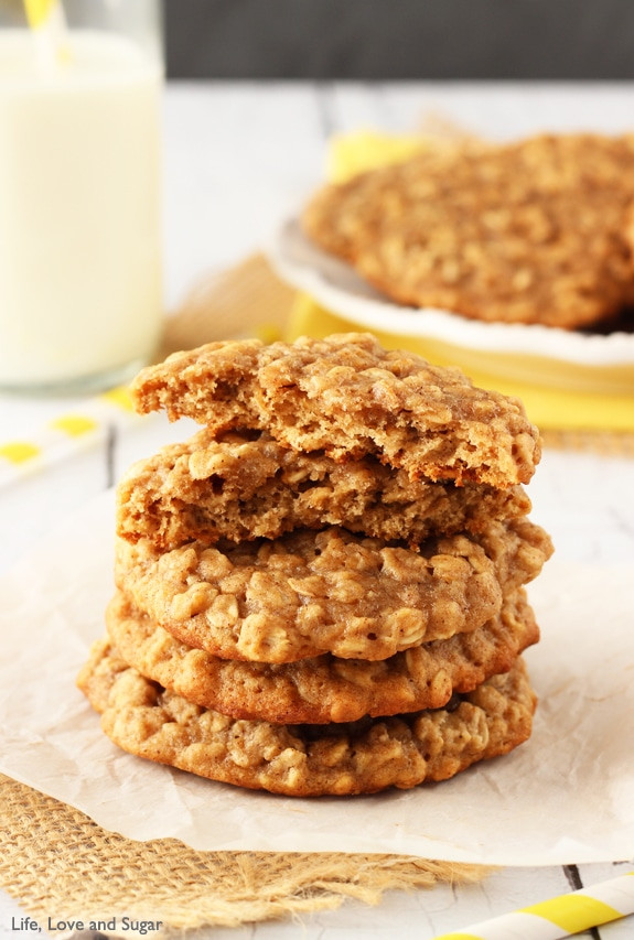 Healthy Banana Cookies Without Oatmeal
 Moist and Chewy Banana Oatmeal Cookies Life Love and Sugar