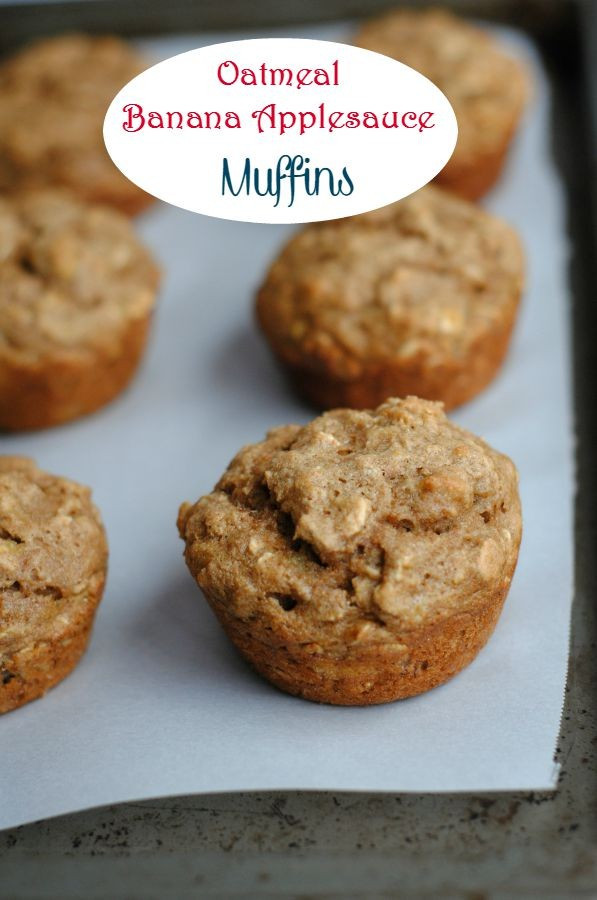 Healthy Banana Muffins With Applesauce
 healthy banana oatmeal muffins with applesauce