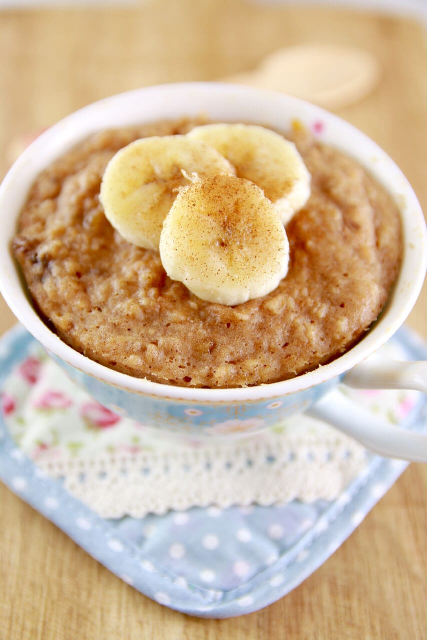 Healthy Banana Mug Cake
 Microwave Peanut Butter & Banana Mug Cake Bigger Bolder