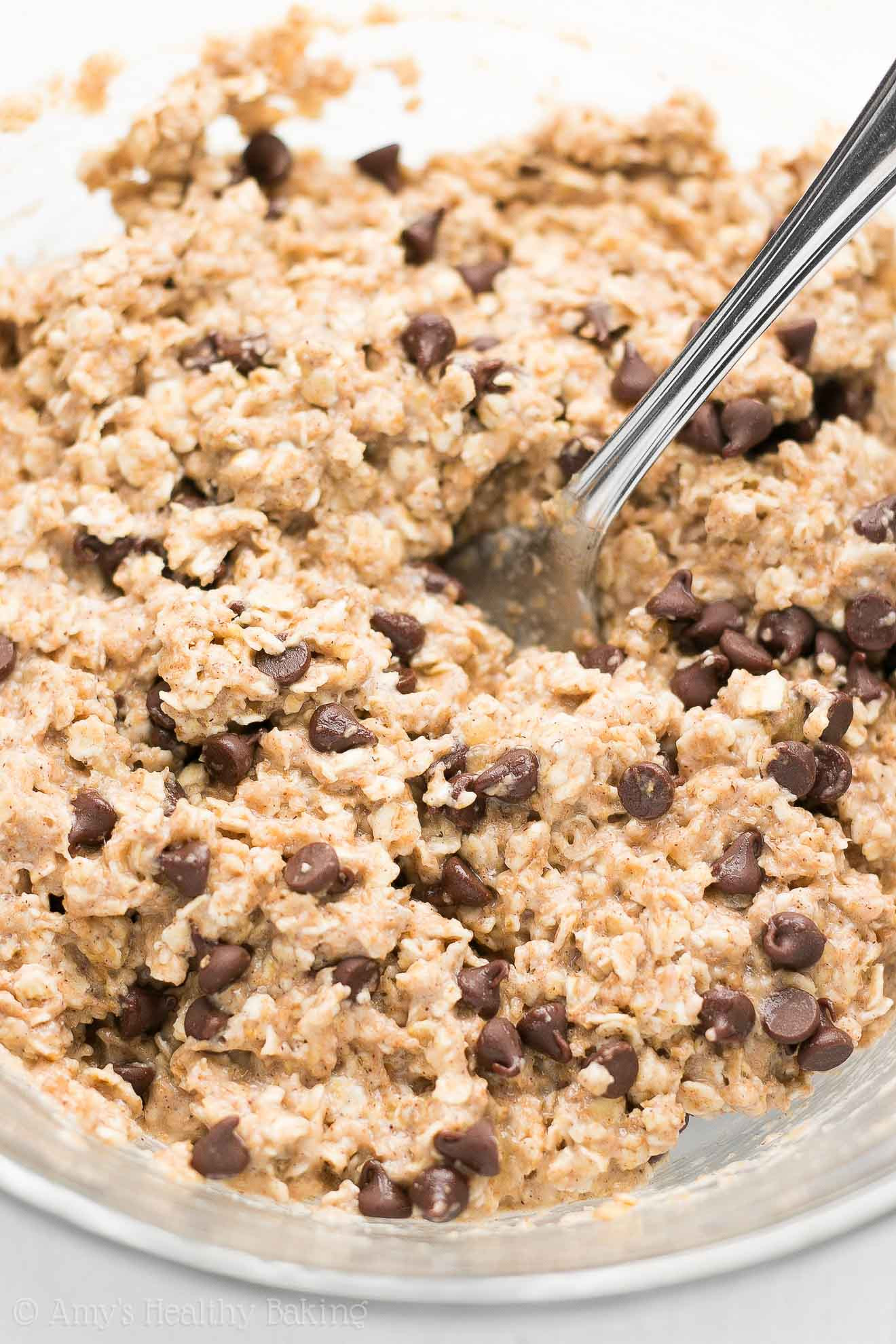 Healthy Banana Oatmeal Breakfast Cookies
 Healthy Chocolate Chip Banana Oatmeal Breakfast Cookies