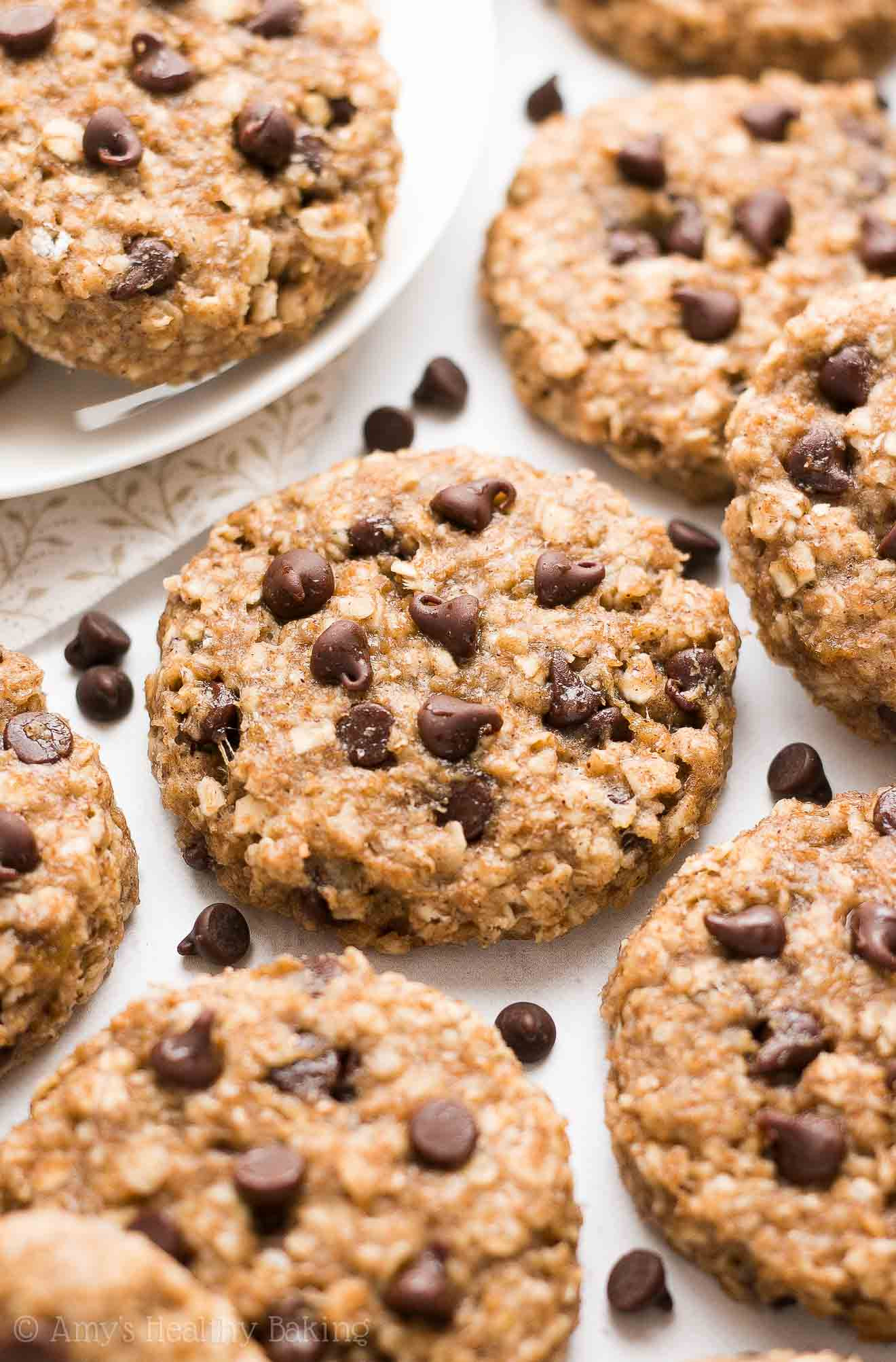 Healthy Banana Oatmeal Breakfast Cookies
 Healthy Chocolate Chip Banana Oatmeal Breakfast Cookies