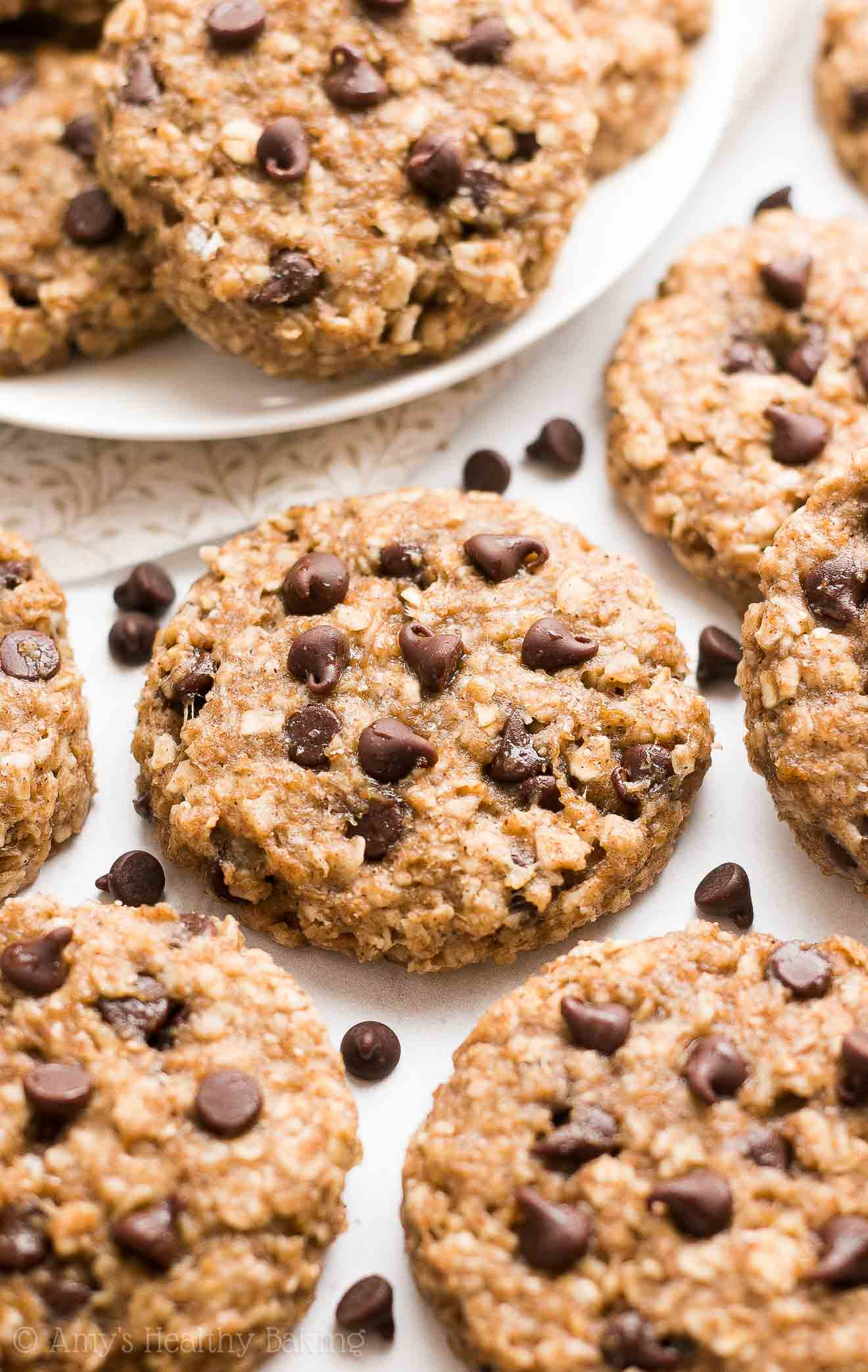 Healthy Banana Oatmeal Breakfast Cookies
 Healthy Chocolate Chip Banana Oatmeal Breakfast Cookies