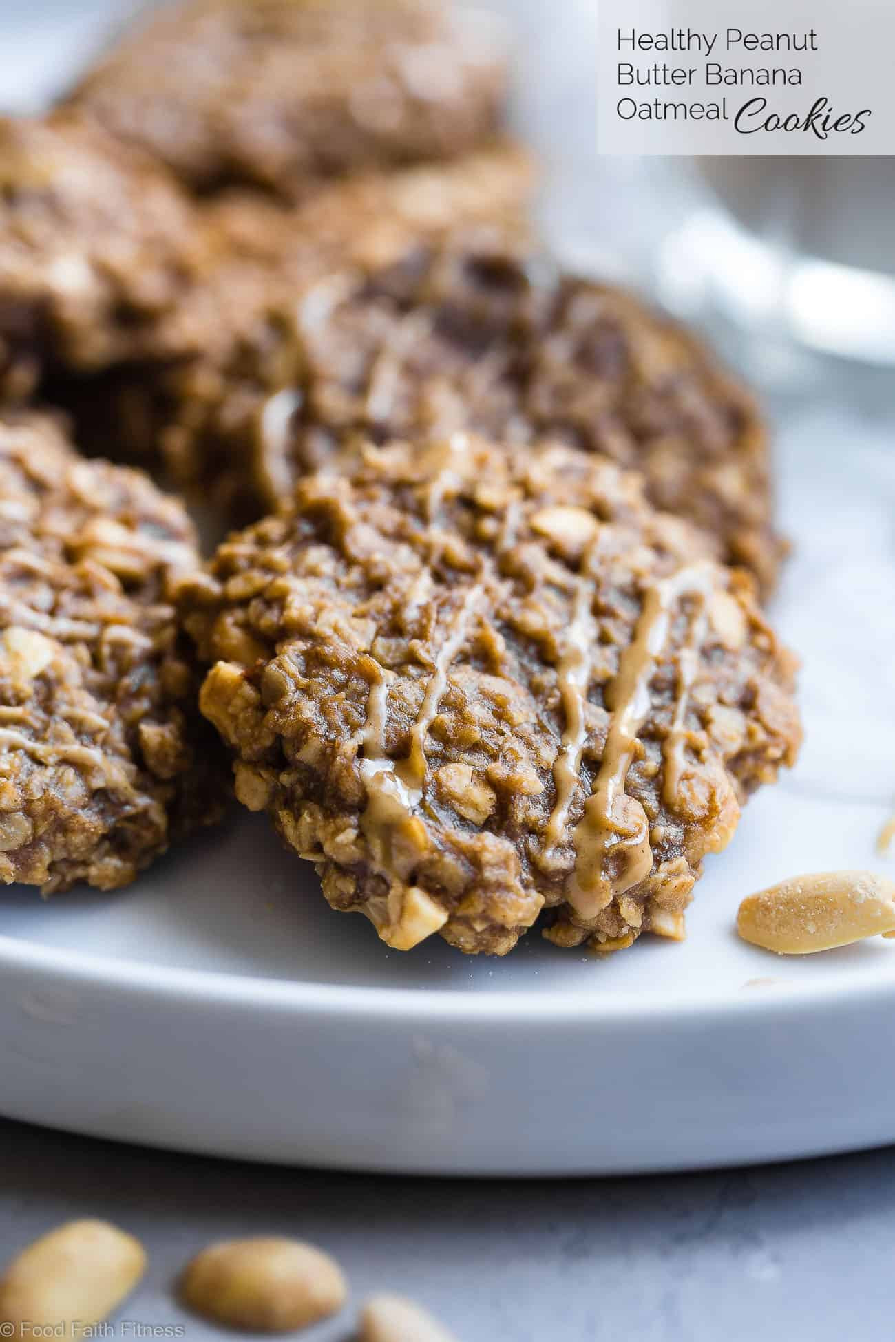 Healthy Banana Peanut Butter Cookies
 Easy Peanut Butter Oatmeal Banana Cookies