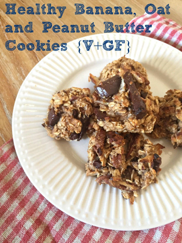 Healthy Banana Peanut Butter Cookies
 Healthy Banana Oat and Peanut Butter Cookies Vegan