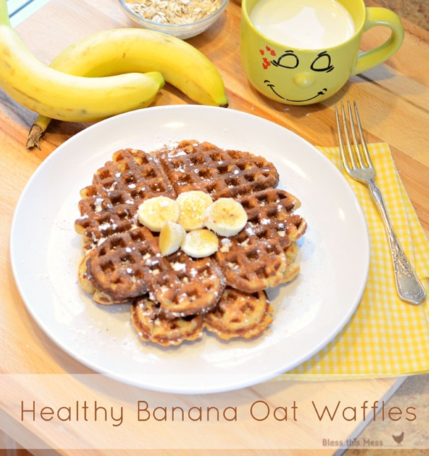 Healthy Banana Waffles
 Healthy Banana Waffle Bless This Mess