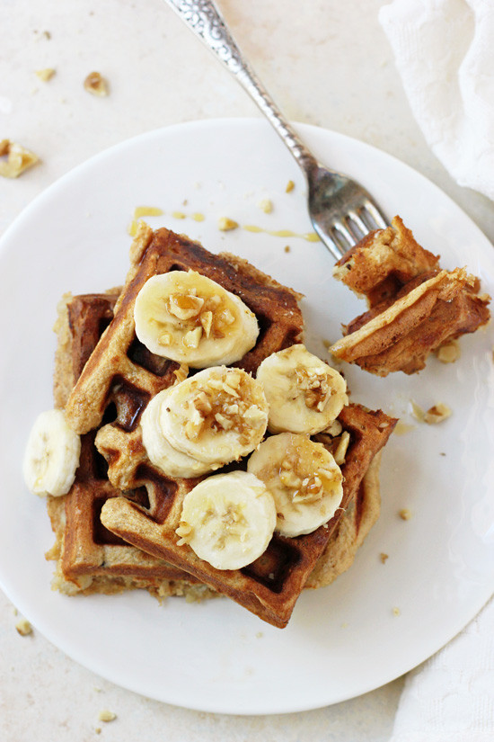 Healthy Banana Waffles
 Healthy Banana Walnut Waffles Cook Nourish Bliss