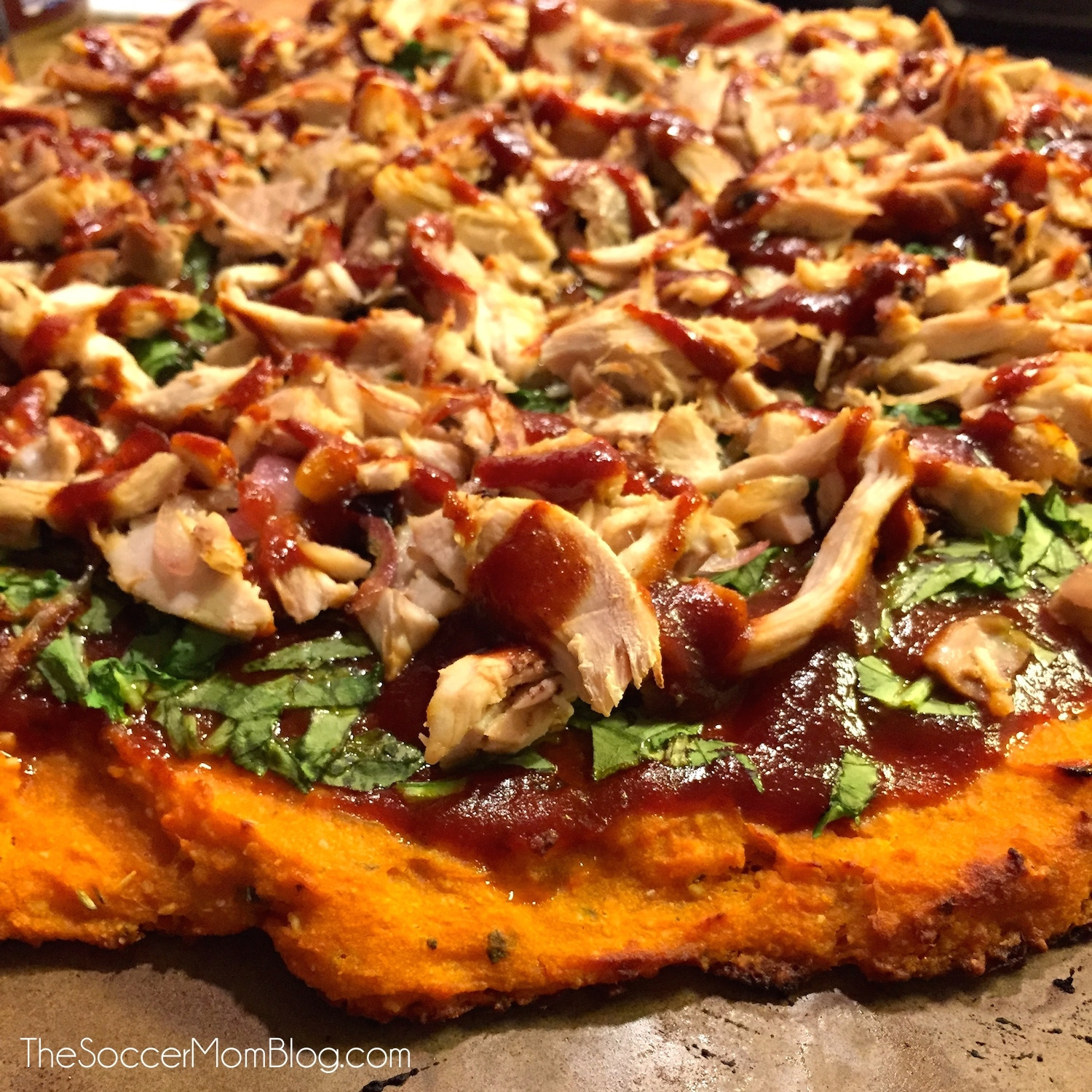 Healthy Bbq Chicken Pizza
 Healthy Barbecue Chicken Pizza with Sweet Potato Crust