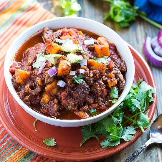 Healthy Beef Chili Recipe
 Sweet Potato And Beef Chili Recipe Potatoes Chilis Chilis