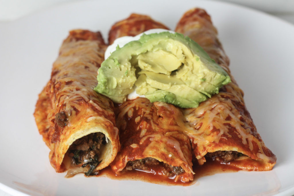 Healthy Beef Enchiladas
 Ground Beef & Ve able Enchiladas MINCE REPUBLIC