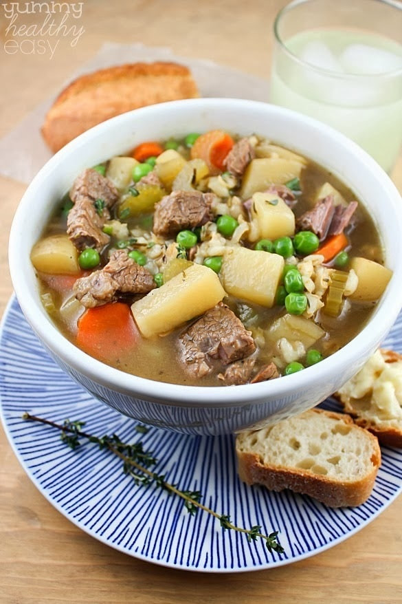 Healthy Beef Soup
 The Best Ever Slow Cooker Ve able Beef Barley Soup