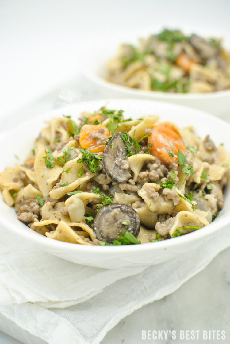 Healthy Beef Stroganoff Recipe
 Lean Ground Beef Stroganoff Becky s Best Bites