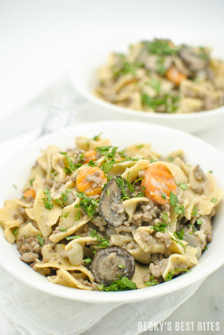 Healthy Beef Stroganoff With Greek Yogurt
 Lean Ground Beef Stroganoff Becky s Best Bites