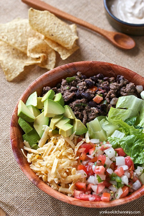 Healthy Beef Taco Salad
 Healthy 10 minute taco salad