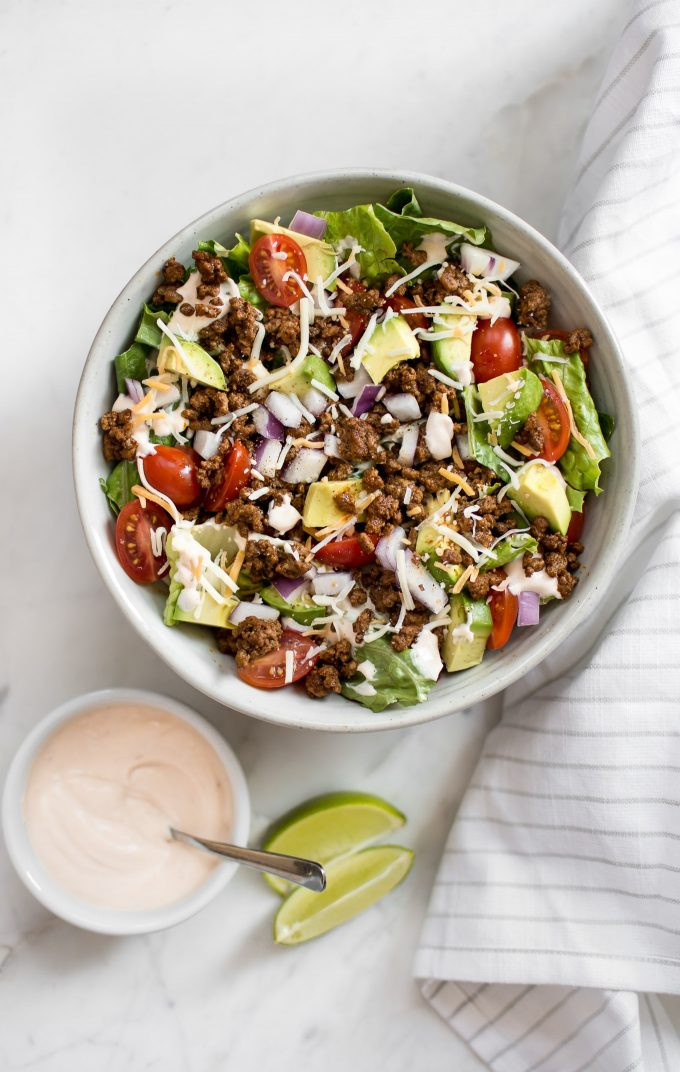Healthy Beef Taco Salad
 Low Carb Taco Salad Recipe • Salt & Lavender