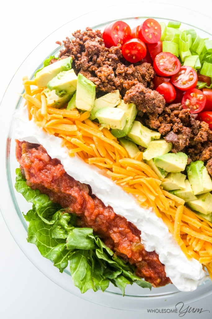 Healthy Beef Taco Salad
 Easy Healthy Taco Salad Recipe with Ground Beef