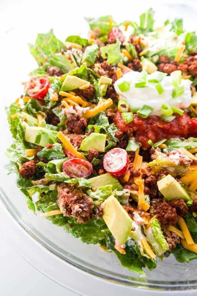 Healthy Beef Taco Salad
 Easy Healthy Taco Salad Recipe with Ground Beef