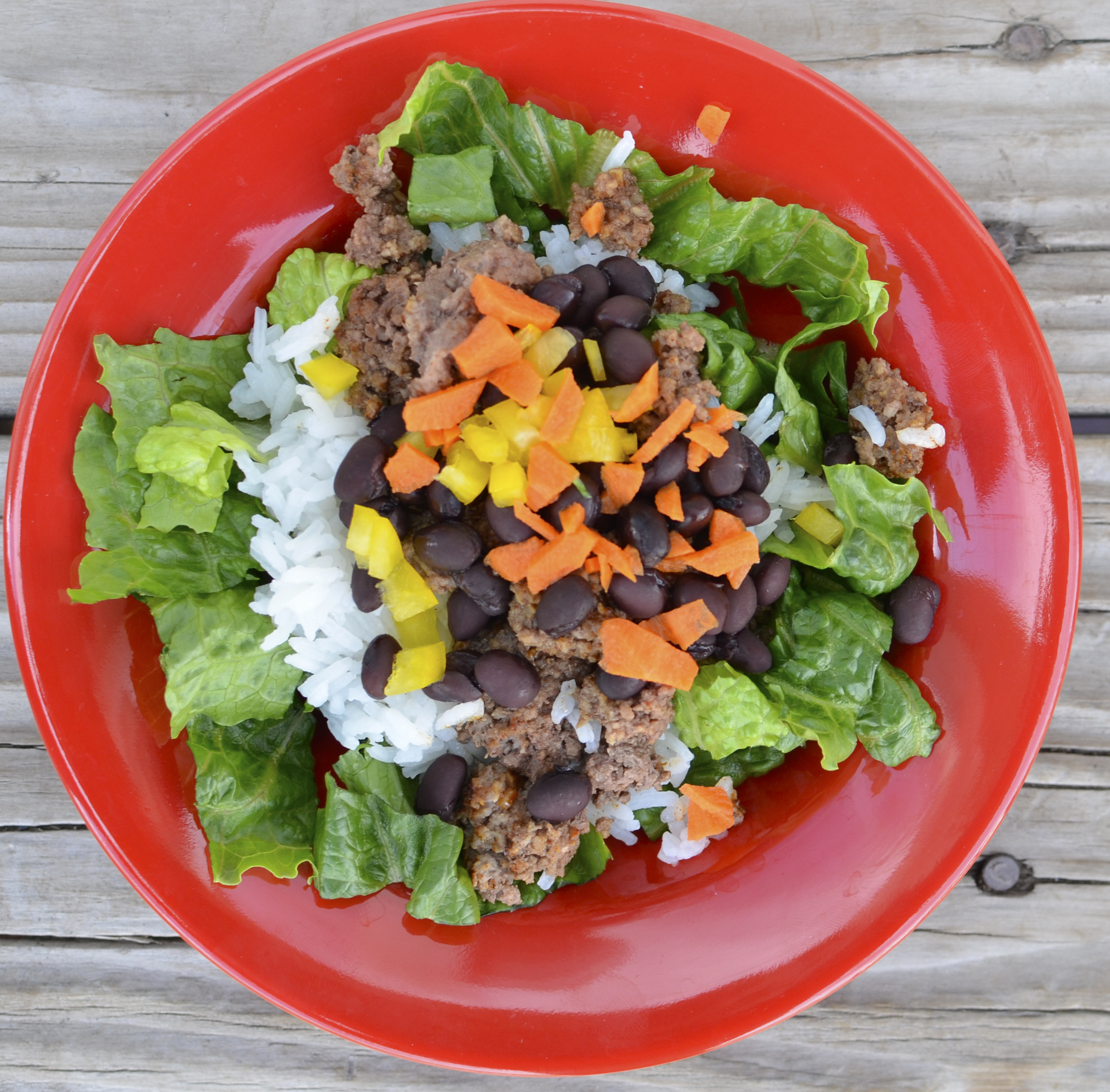 Healthy Beef Taco Salad
 Black Bean & Beef Taco Salad